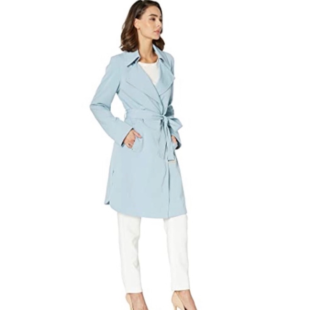 Vince Camuto Dusty Blue Trench.